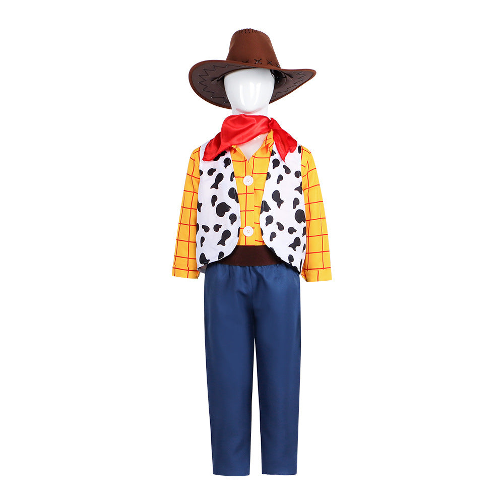 Children's Day Toy Story Costume Performance Outfit Cowboy Woody Children Cosplay Role Play Costume - Halloweez