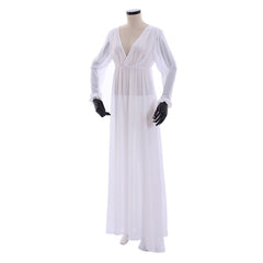 Elegant Halloweez Women's V-neck Long Sleeved A-LINE Evening Gown