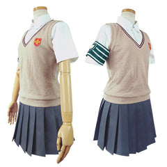 A Certain Scientific Railgun Misaka Mikoto Shirai Kuroko Tokiwadai School Uniform Cosplay Costume - Halloweez