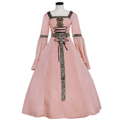 Robe de mariée élégante de style Renaissance rose de style Tudor par Halloweez