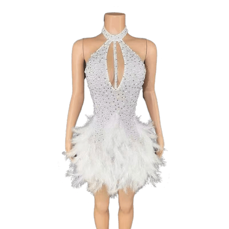 DJ Stage Costume Pink Sparkling Performance Outfit for Nightclub DJs, GOGO Dancers, and Stage Performers - Halloweez