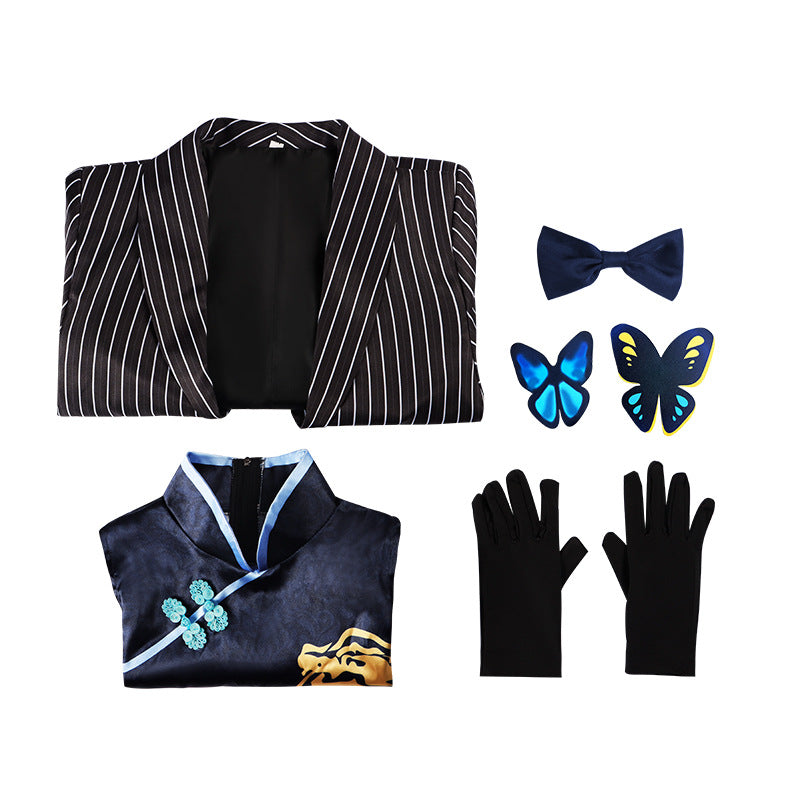 Blue Archive Hifumi Cosplay Costume - Blue Archive碧蓝档案蔚蓝cos服妃咲COSPLAY旗袍西裝外風衣服套裝 - Halloweez
