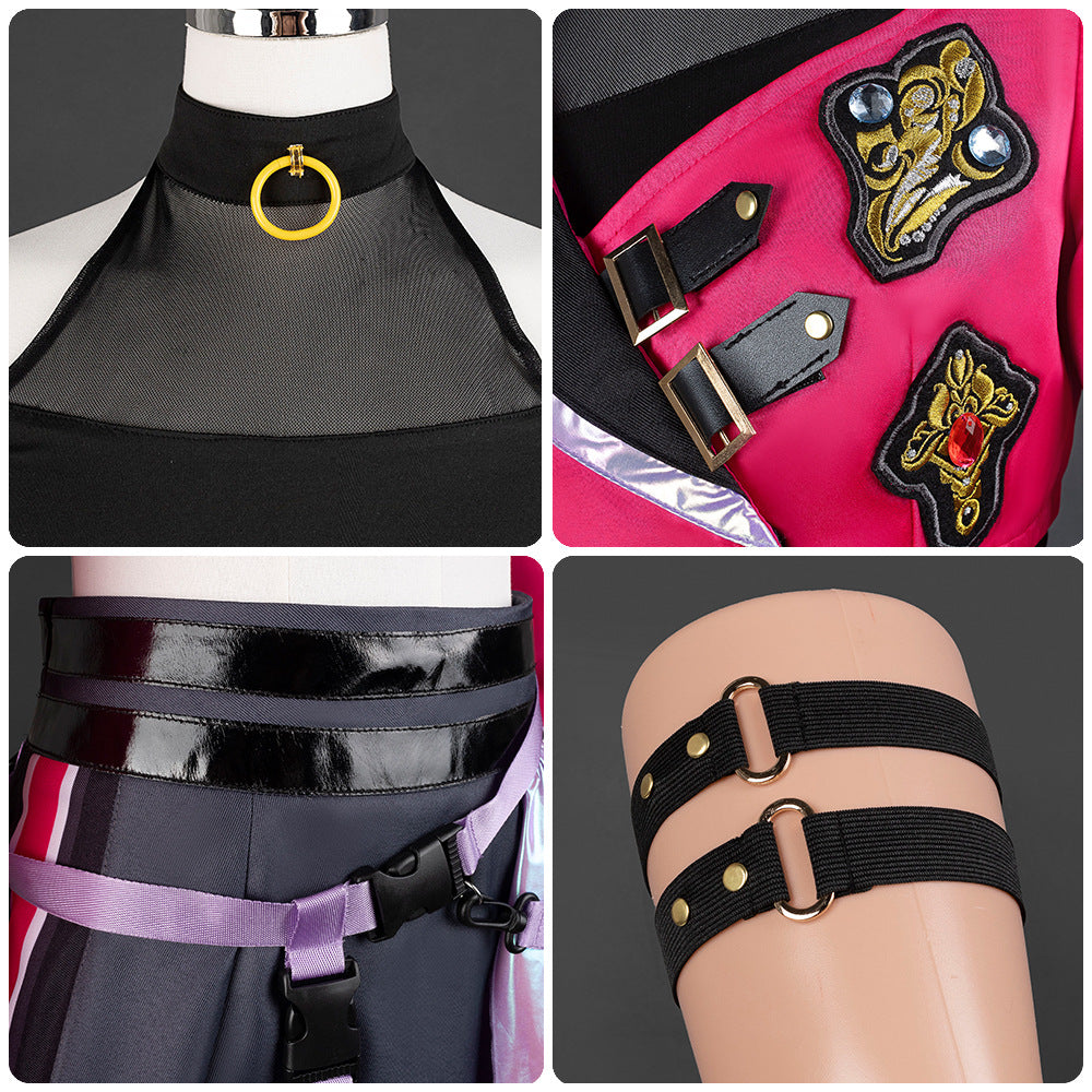 School Idol Master Hanami Saki My Way Anime Cosplay Costume Dress Set - Halloweez