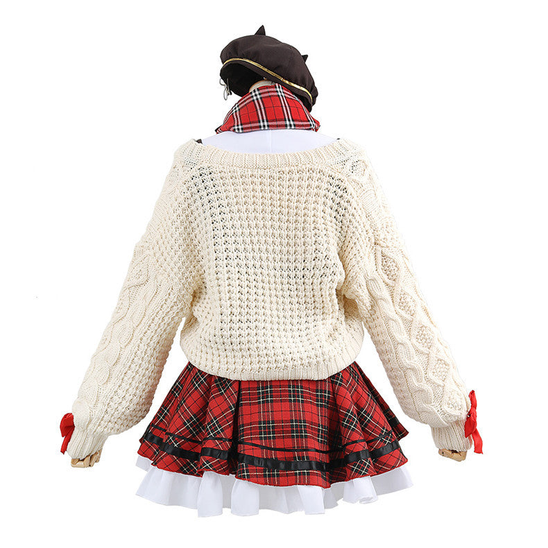 VTuber Sakura Miko Anime Cosplay Costume Sweater Set - Hololive Collection - Halloweez