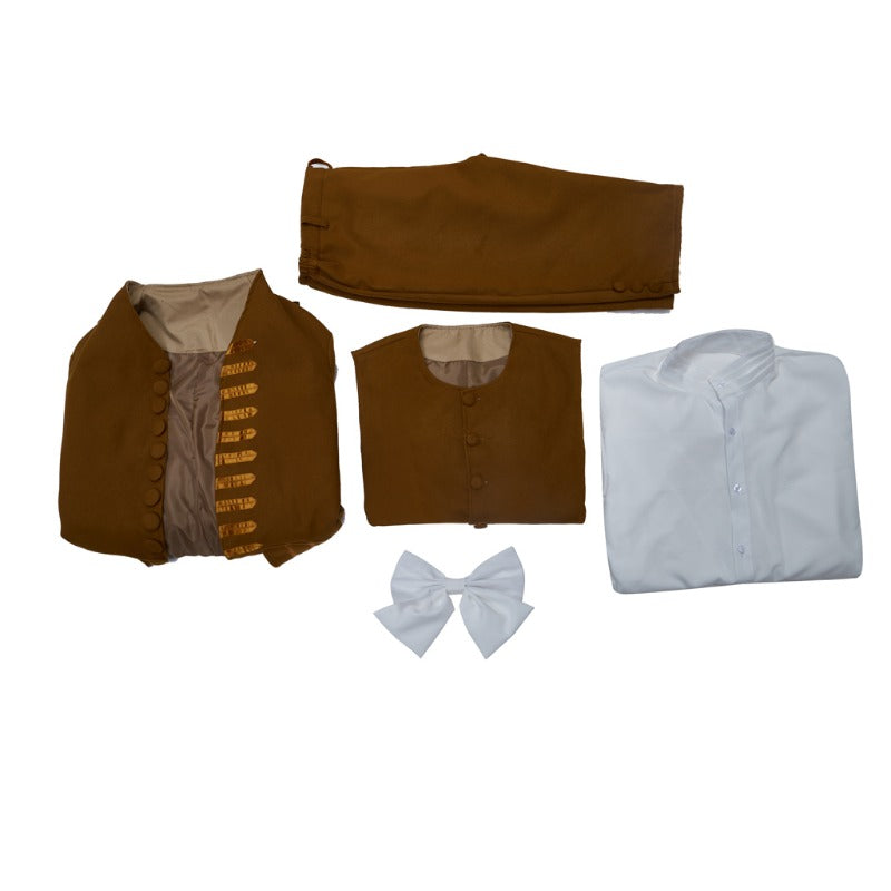 Nueva levita marrón del siglo XVIII: traje de cosplay eduardiano de estilo militar colonial para Halloween
