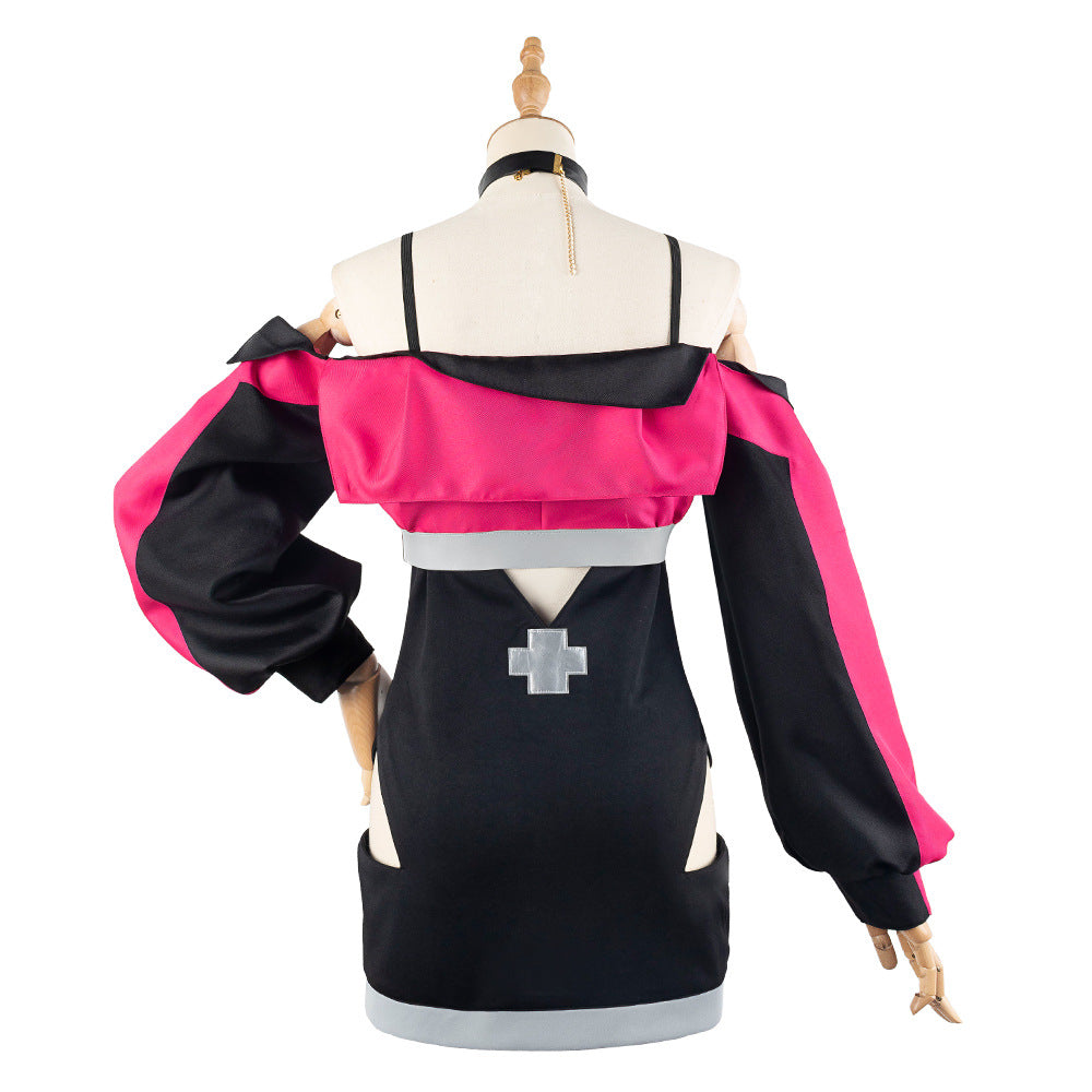 Path to Nowhere Prisoner Nino Anime Cosplay Costume Belly Baring Halter Dress Set - Halloweez