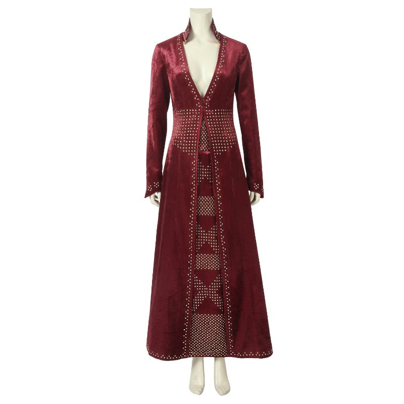 Costume de cosplay de la robe rouge de Cersei Lannister | Tenue d'Halloween sur mesure