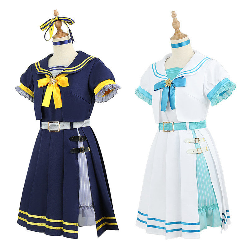 Rainbow Club VTuber Hoshimachi Suisei Hooded Jacket Anniversary Anime Costume Set - Halloweez