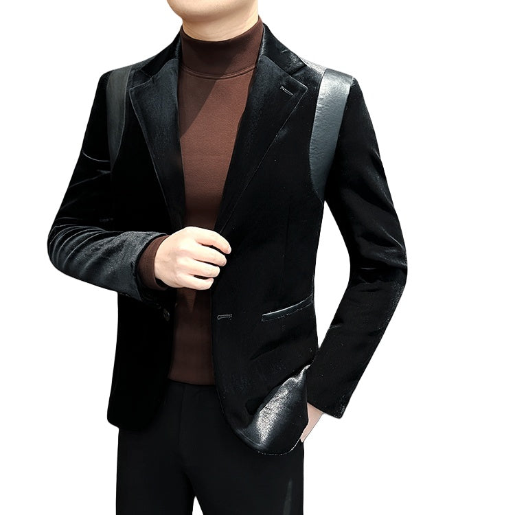 Velvet Blazer Men's Suit Jacket 2025 New Style Luxury Velvet Tuxedo for Hosts Cosplay Formal Wear - Halloweez