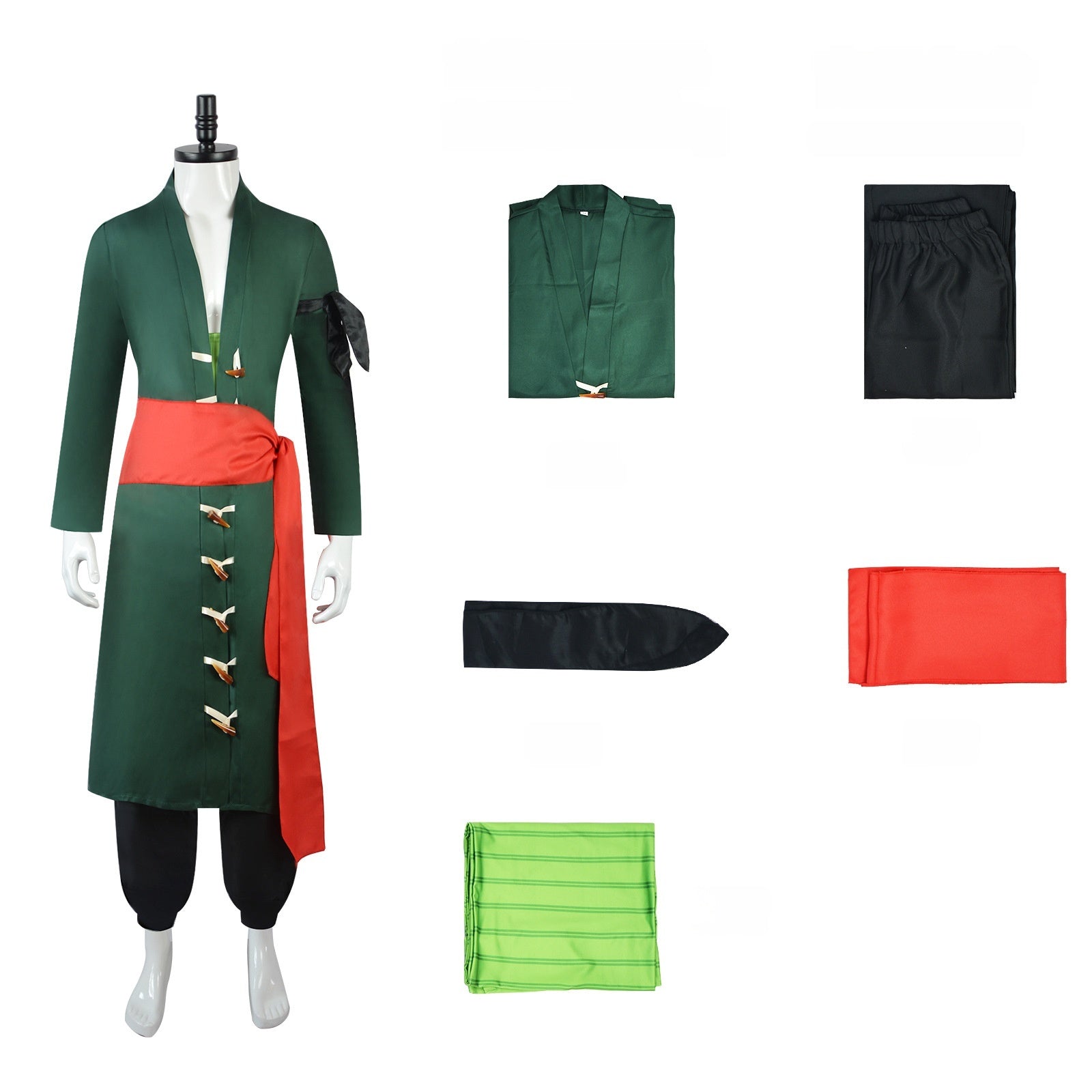 One Piece Roronoa Zoro Wano Country Cosplay Costume - Premium Quality Anime Cosplay Outfit - Halloweez