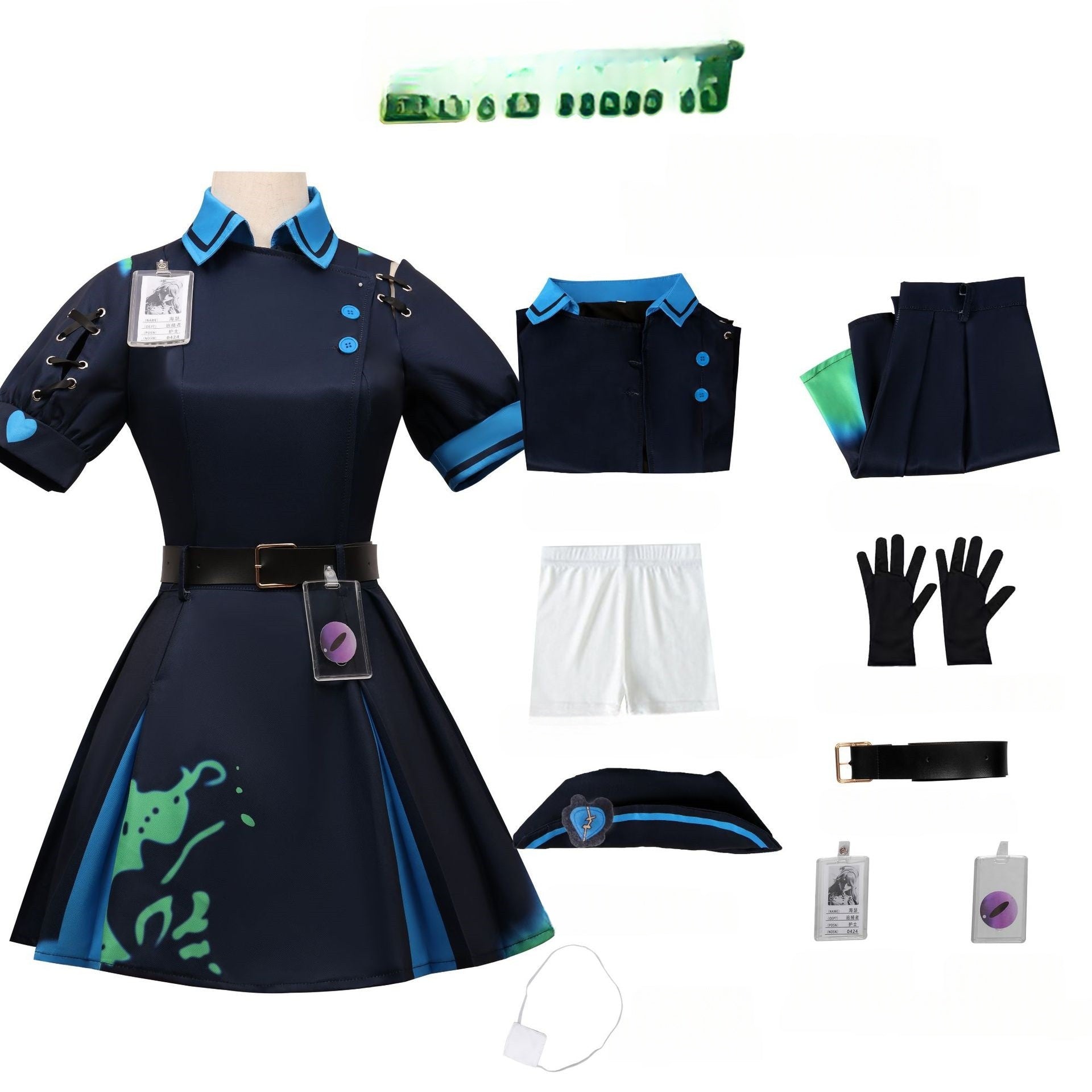 Eggy Party Nurse Hearth Cosplay Costume for Women and Kids - Anime Game Character Outfit - Halloweez