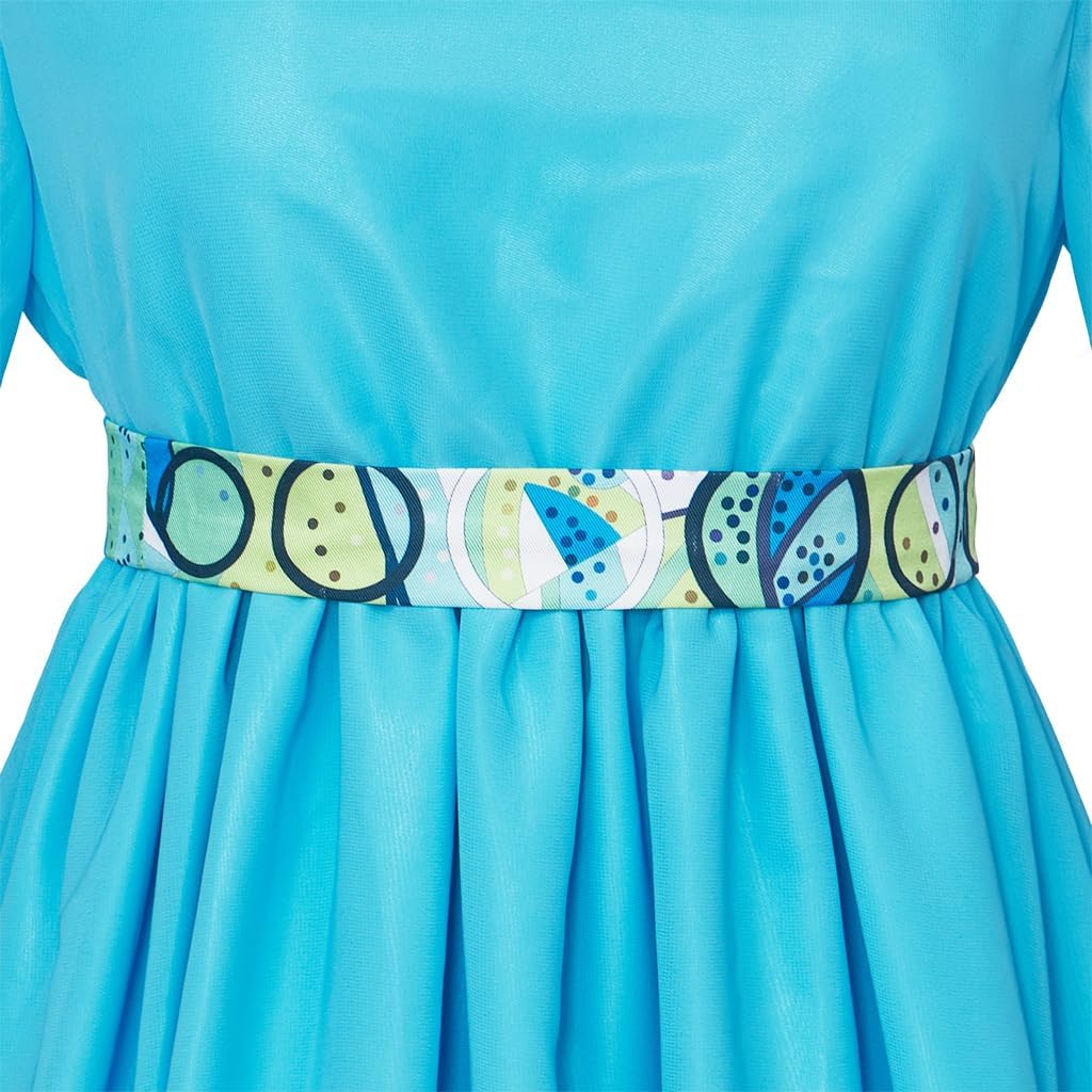 Tracy Turnbald Cosplay Costume Blue Dress Hairspray Costume Halloween Musical Stage Performance Dress - Halloweez