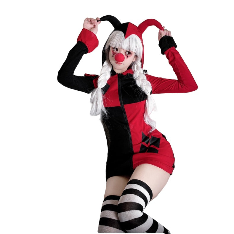 Halloween Harley Quinn Costume Adult Cosplay Dress for Suicide Squad Fans - Halloweez