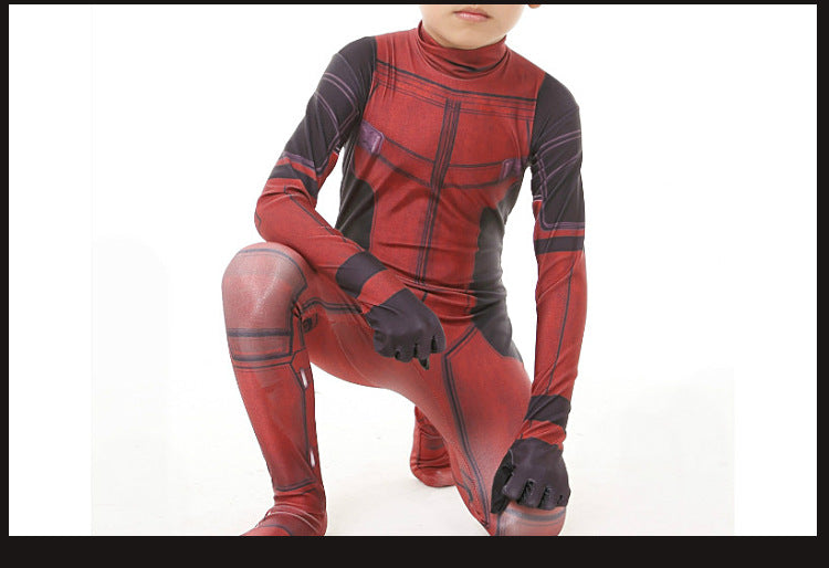 Deadpool Cosplay Anime Costume Performance Suit - Lycra Tight Super Hero Costume for Stage Party - Halloweez