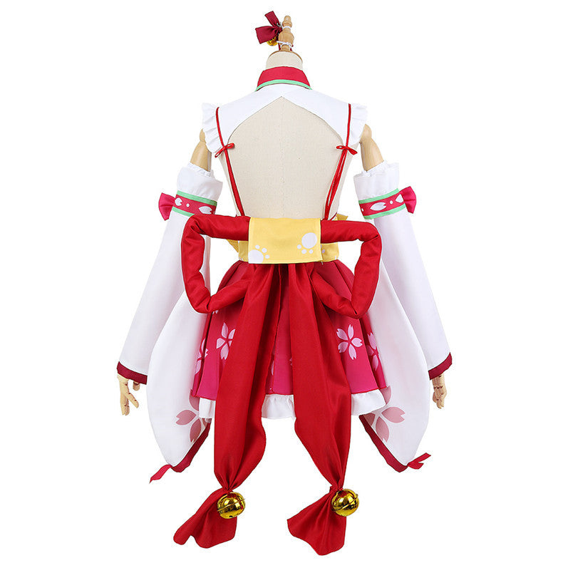 Vtuber Sakura Miko Cosplay Costume Anime Wide Sleeve Kimono Outfit - Halloweez