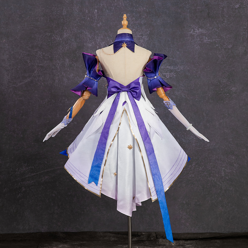 Peluca y accesorios para cosplay de Halloween | Conjunto de uniforme Honkai Star Rail con horquillas, pendientes y guantes