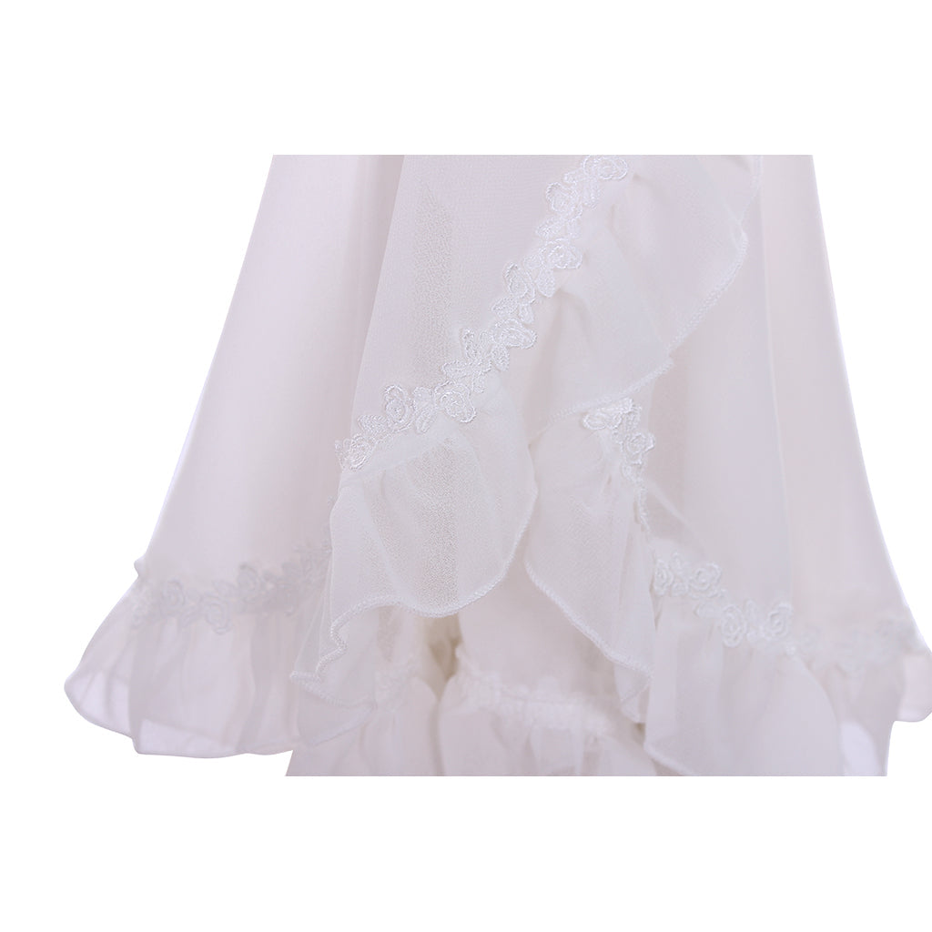 Halloweez Strapless Lolita Blouse with Chiffon Trumpet Sleeves for Women and Girls