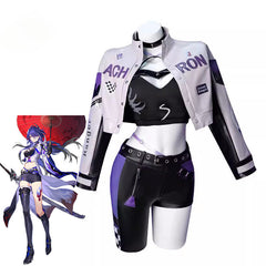 Disfraz de Acheron para Halloween exclusivo de Honkai Star Rail: traje de carreras Galaxy Rangers para mujer