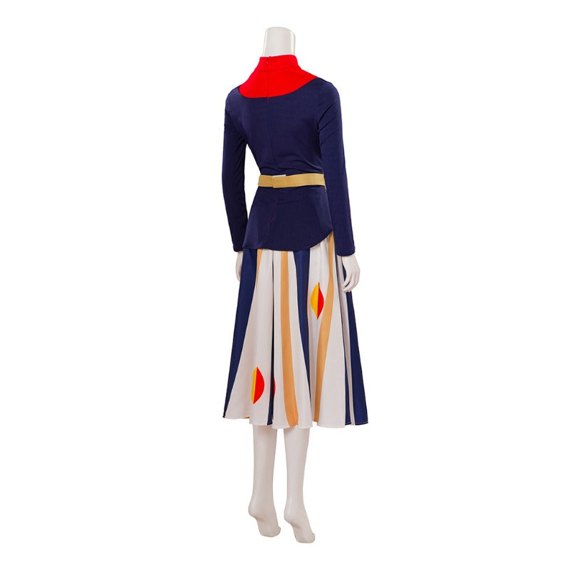 Costume de cosplay d'Halloween - Robe midi élégante à manches longues pour femme