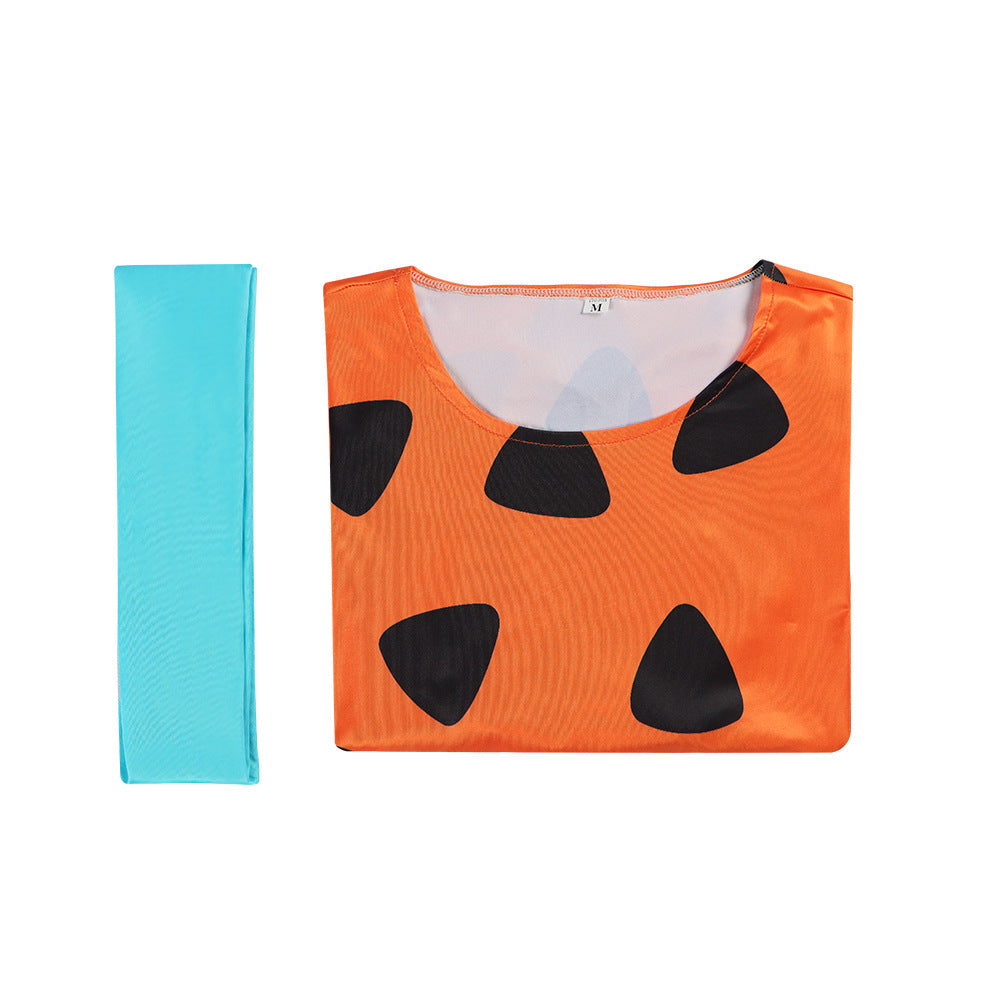 American Animation The Flintstones Fred Flintstone Cosplay Costume for Halloween Party - Halloweez