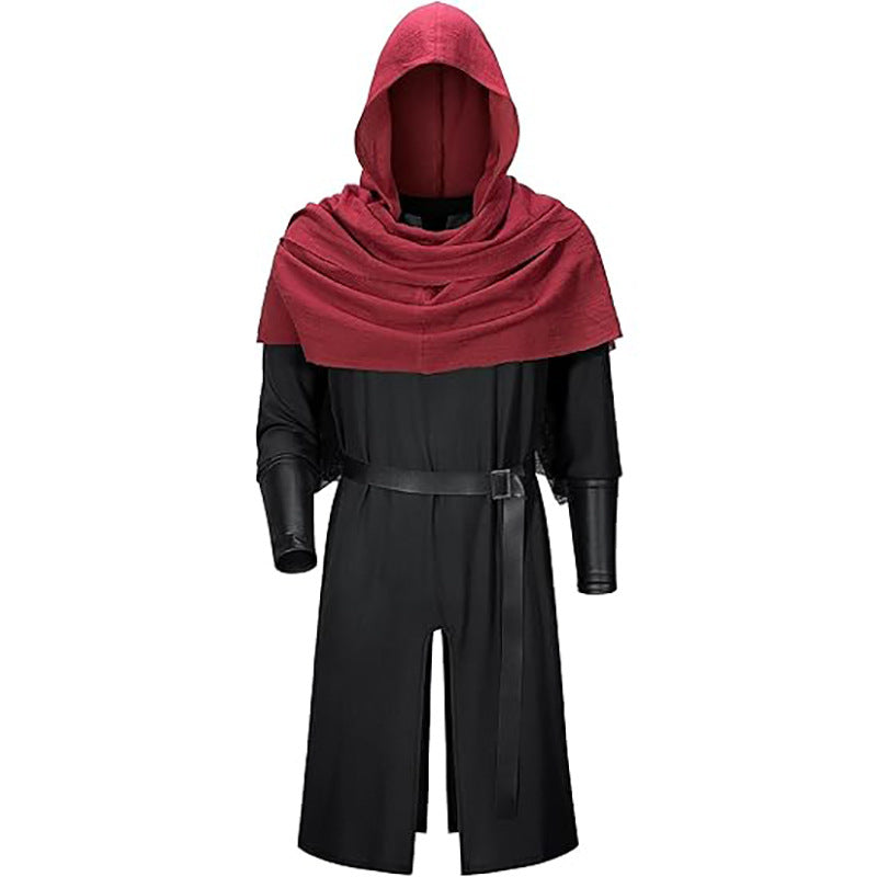 Popular Medieval Renaissance Pirate Knight Cape Robe Full Set Stage Performance Costume - Halloweez