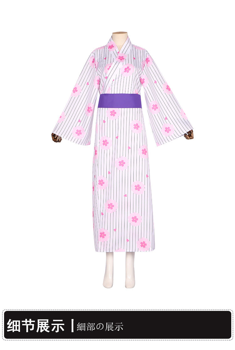 Demon Slayer Cosplay Costume - Tanjiro Kamado & Mitsuri Kanroji Swordsmith Village Arc Bathrobe - Halloweez