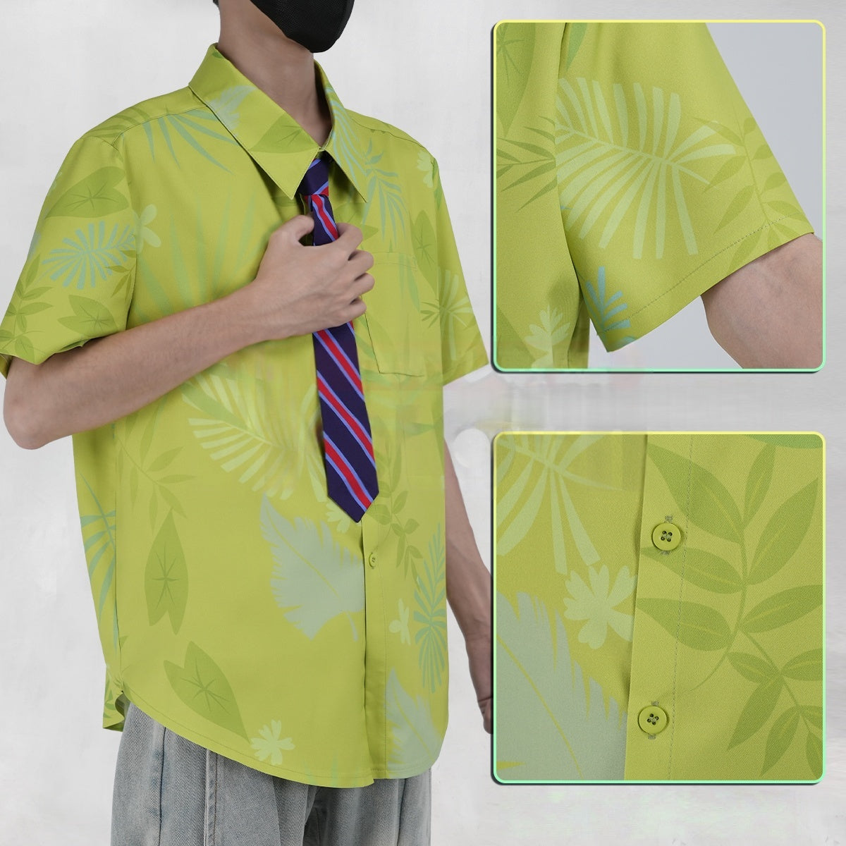 Nick Wilde from Zootopia Cosplay Costume Shirt and Tie Set for Halloween