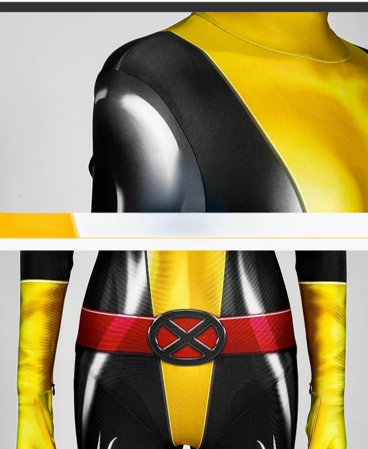 Marvel X-Men Shadowcat Comic Version Jumpsuit, Kitty Pryde Female Cosplay Tight Bodysuit, Halloween Carnival Comic-Con Costume - Halloweez