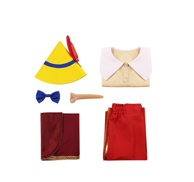 Pinocchio Cosplay Costume for Halloween and Stage Performances