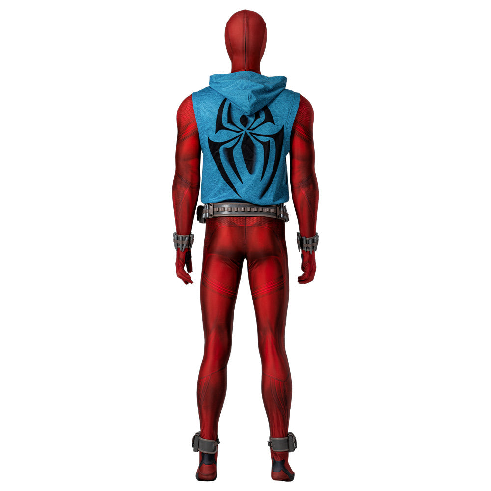 Halloweez Scarlet Spider Cosplay Costume - Authentic Spider-Man: Across the Spider-Verse Outfit