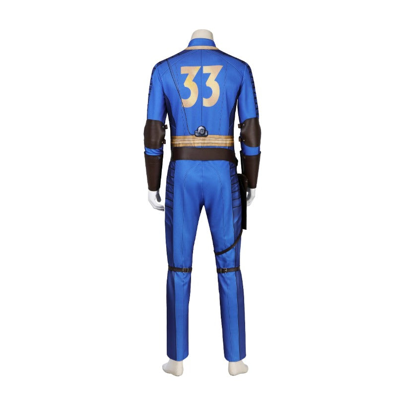 Halloweez Vault 33 Male Jumpsuit - Authentic Fallout Cosplay Costume for Halloween