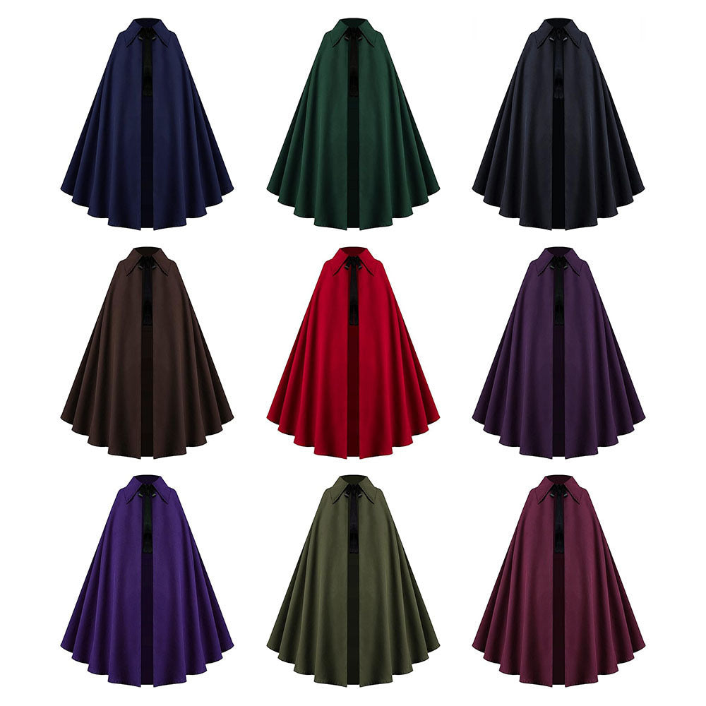 New Medieval Victorian Steampunk Gothic Cape Cloak for Halloween Cosplay - Halloweez