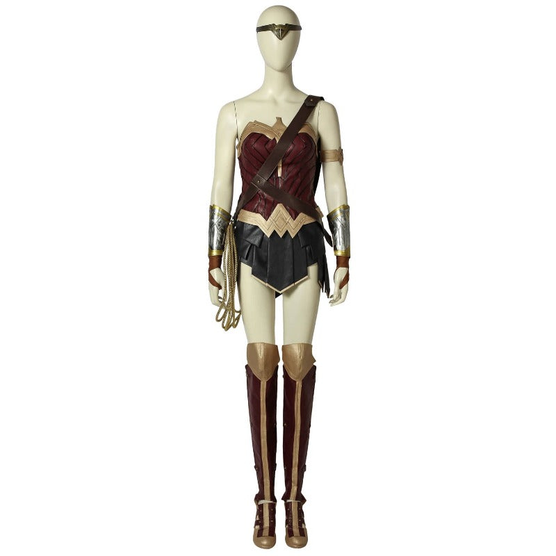 Halloweez Diana Prince Cosplay Classic Suit with Boots - Authentic Movie-Inspired Outfit