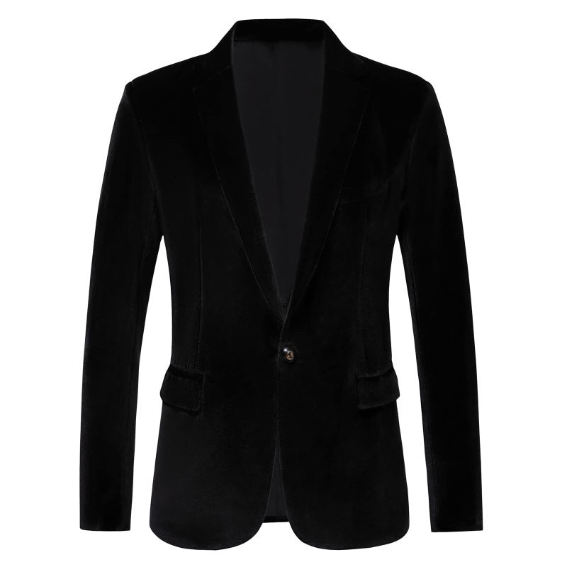 Men's Velvet Slim Fit Blazer Jacket - Formal Suit for Cosplay & Casual Wear - Youth Fashion Outerwear - Halloweez