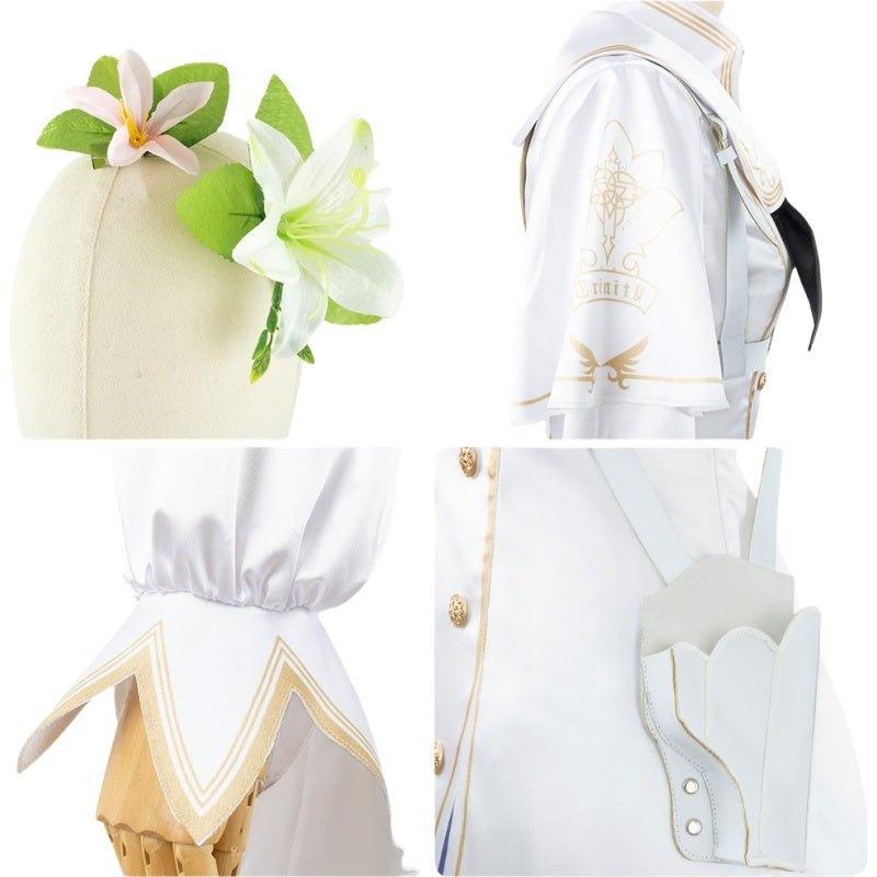 Blue Archive Ako Tendo Cosplay Costume White Dress Anime Cosplay Outfit - Halloweez