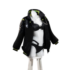 Halloweez Rebecca Black Coat - Cyberpunk Edgerunners Cosplay Costume for Halloween