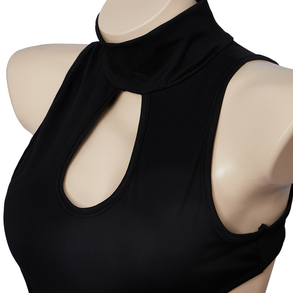 Official Euphoria Maddy Perez Black Cut Out Bodycon Dress Cosplay Costume