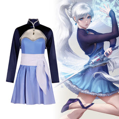RWBY Weiss Schnee Cosplay Costume - Four-Color War Outfit for Anime Role Play and Halloween - Halloweez
