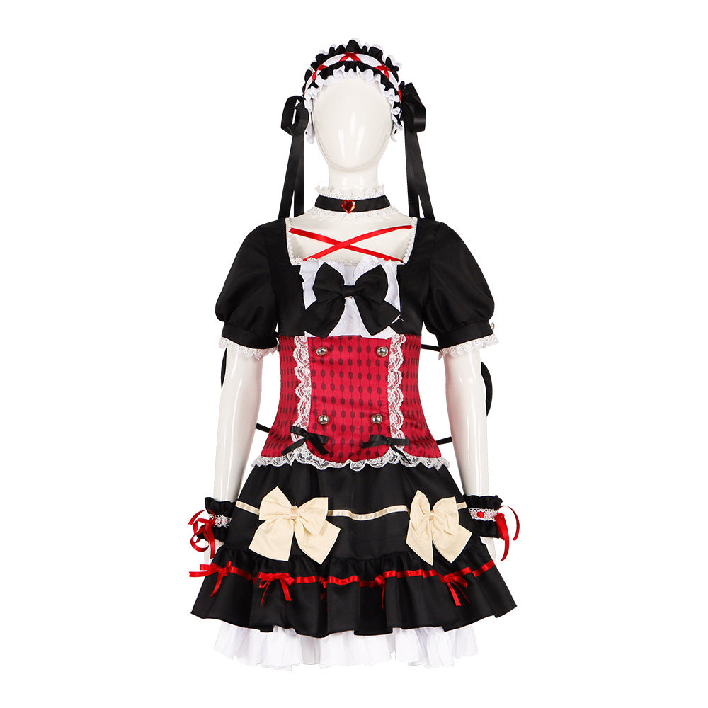 Horror Game Death Mansion Cosplay Costume Lolita Dress Maid Outfit Halloween Party Costume