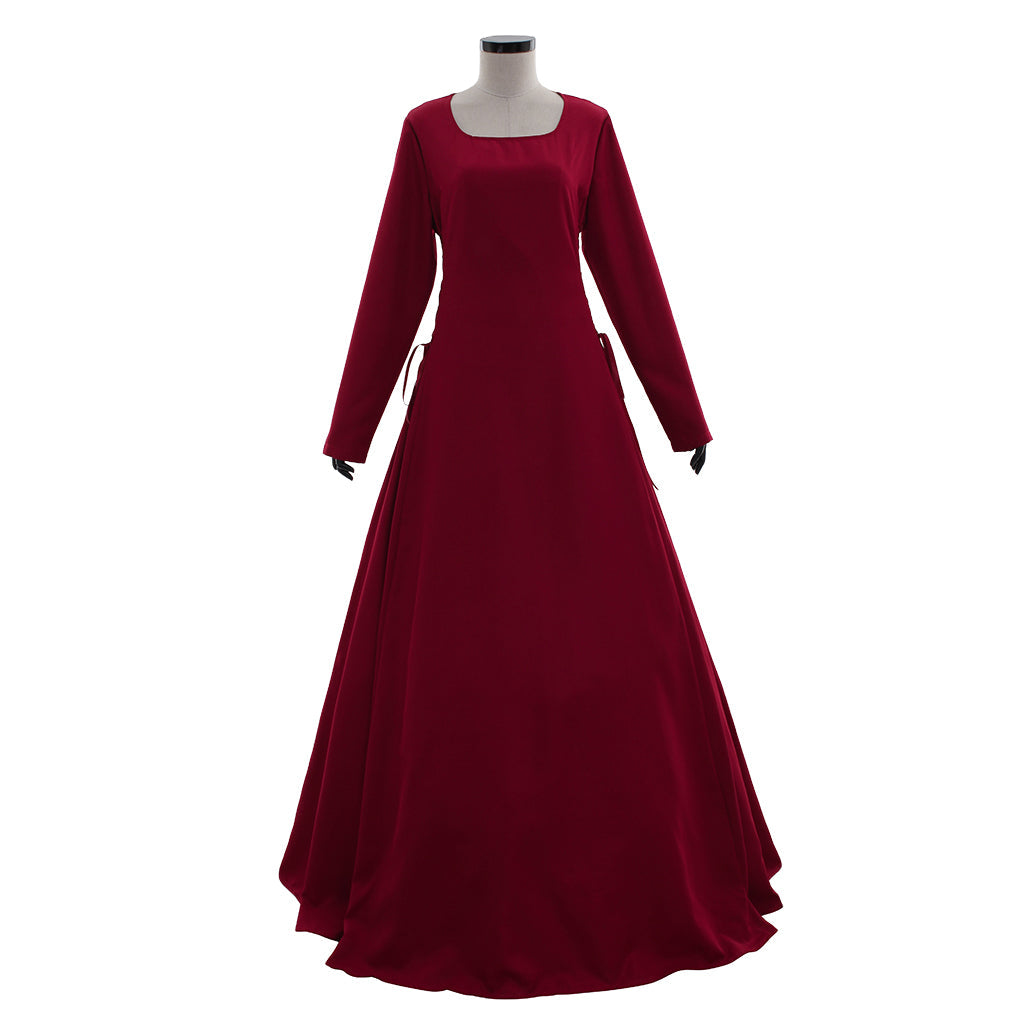 Elegante vestido rojo victoriano gótico de Halloween | Vestido de fiesta renacentista atemporal para eventos temáticos