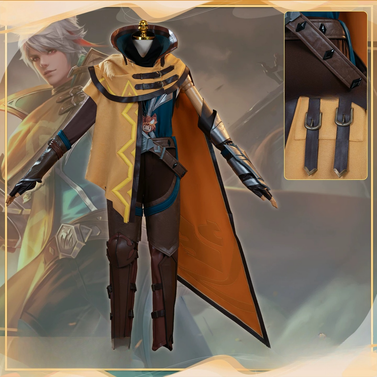 Honor of Kings Bai Li Shou Yue Default Cosplay Costume, Custom Outfit for Halloween & Comic Con