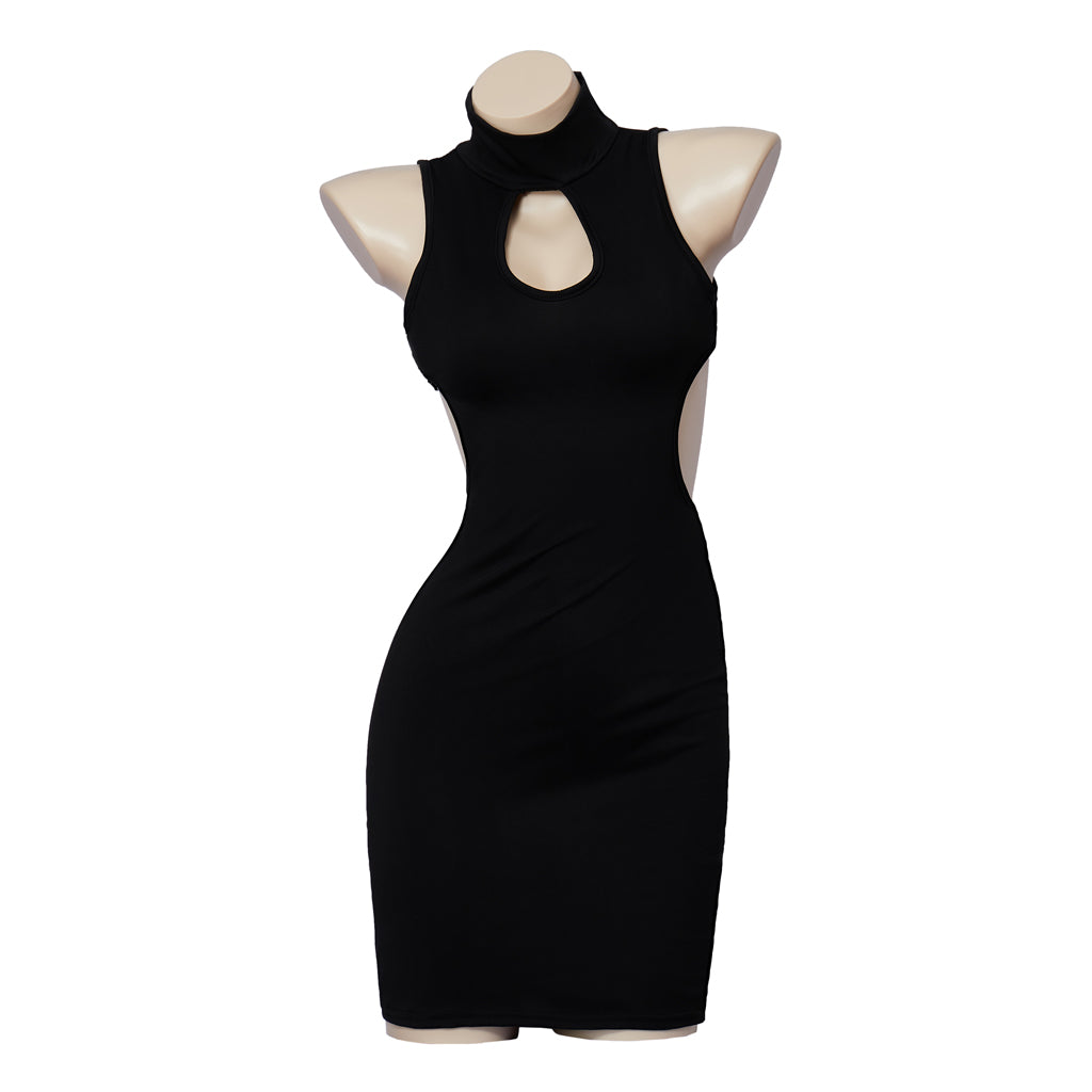 Official Euphoria Maddy Perez Black Cut Out Bodycon Dress Cosplay Costume