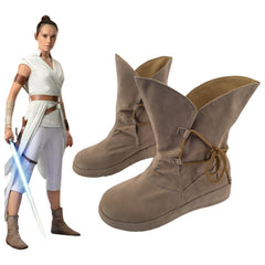 Star Wars: The Rise of Skywalker Rey Cosplay Shoes for 2D Anime Convention Performance - Halloweez