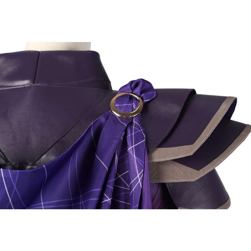 Traje de cosplay de Clea del Doctor Strange para Halloween: atuendo morado de primera calidad