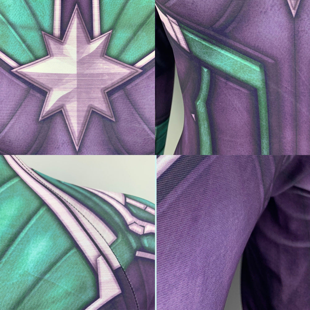 Halloween Captain Marvel Cosplay Costume for Kids and adult - Movie Role-Playing Bodysuit - Halloweez