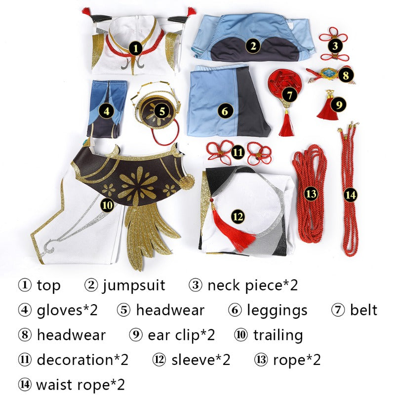 Halloweez Shenhe Cosplay Costume Full Set for Ultimate Halloween & Roleplay Experience