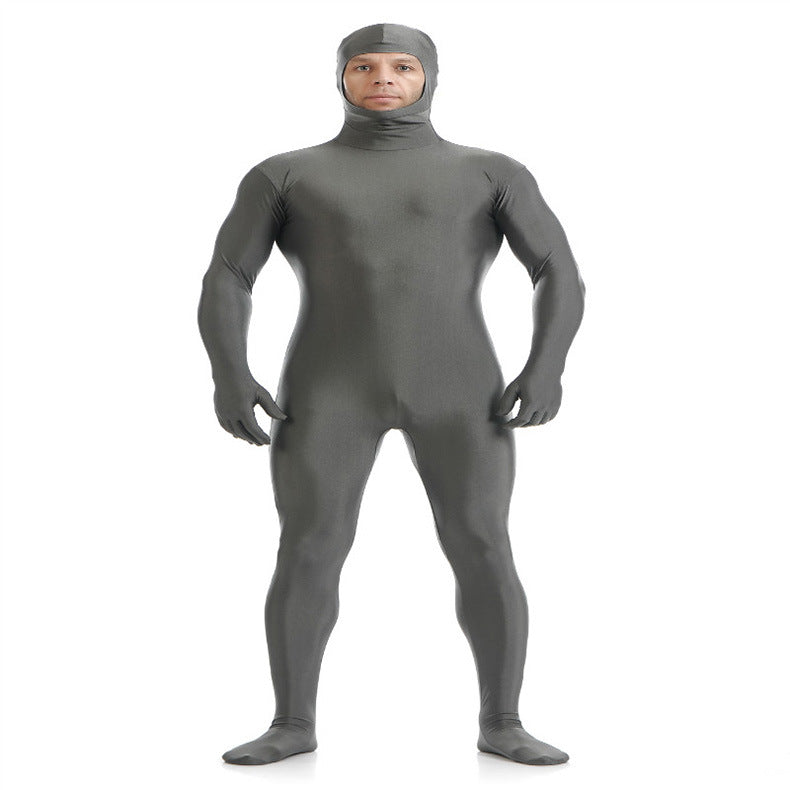 Ebay Sourced Lycra Halloween Christmas Performance Cosplay Full Face Cover Zentai Suit - Halloweez