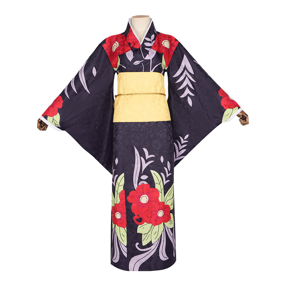 Demon Slayer Tamayo Yushiro Cosplay Costume - Japanese Kimono Yukata for Halloween & Stage Performance