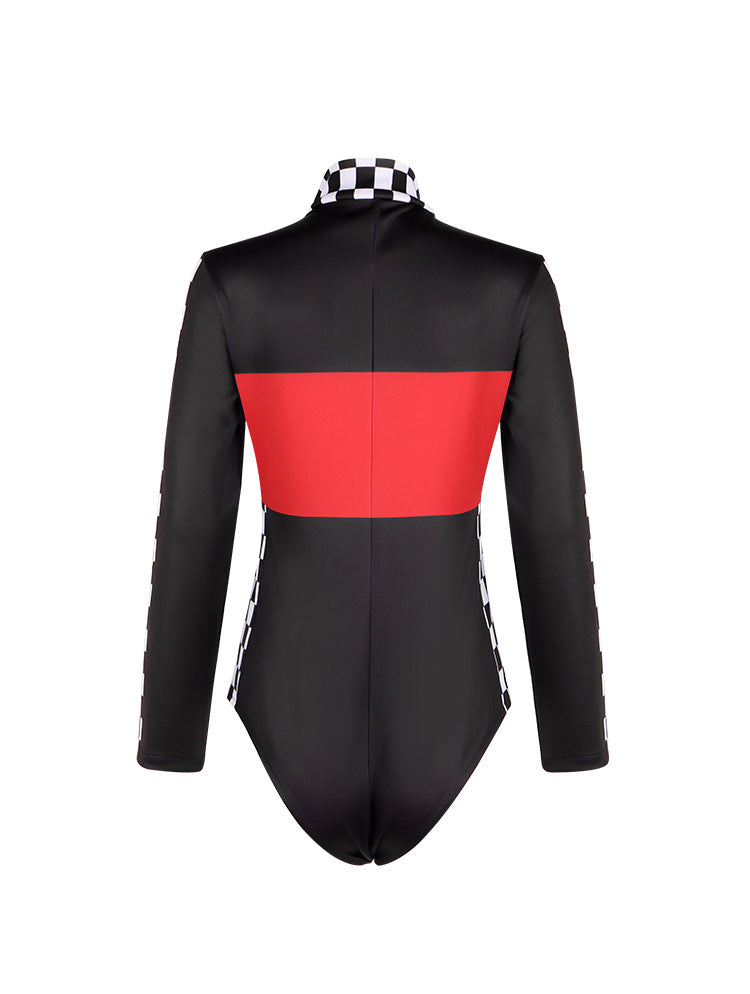 Halloween Party Cosplay SpeedCar Motorcycle Girl Racing Suit for Nightclub Leading Dance - Halloweez