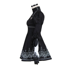 Halloweez Nier Automata Cosplay Costume - Yorha 2B Alluring Outfit | Game Cosplay Collection - Halloweez